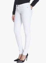 White Solid Mid Rise Slim Fit Jeans